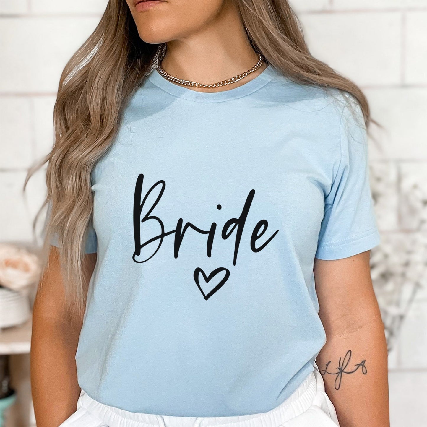 Bride T-shirt, Wedding Shirt, Bride Tee, Bridal Shower, Heart T-shirt, Bachelorette Party Shirt, Hen Night Top, Gift Shirt for Bride