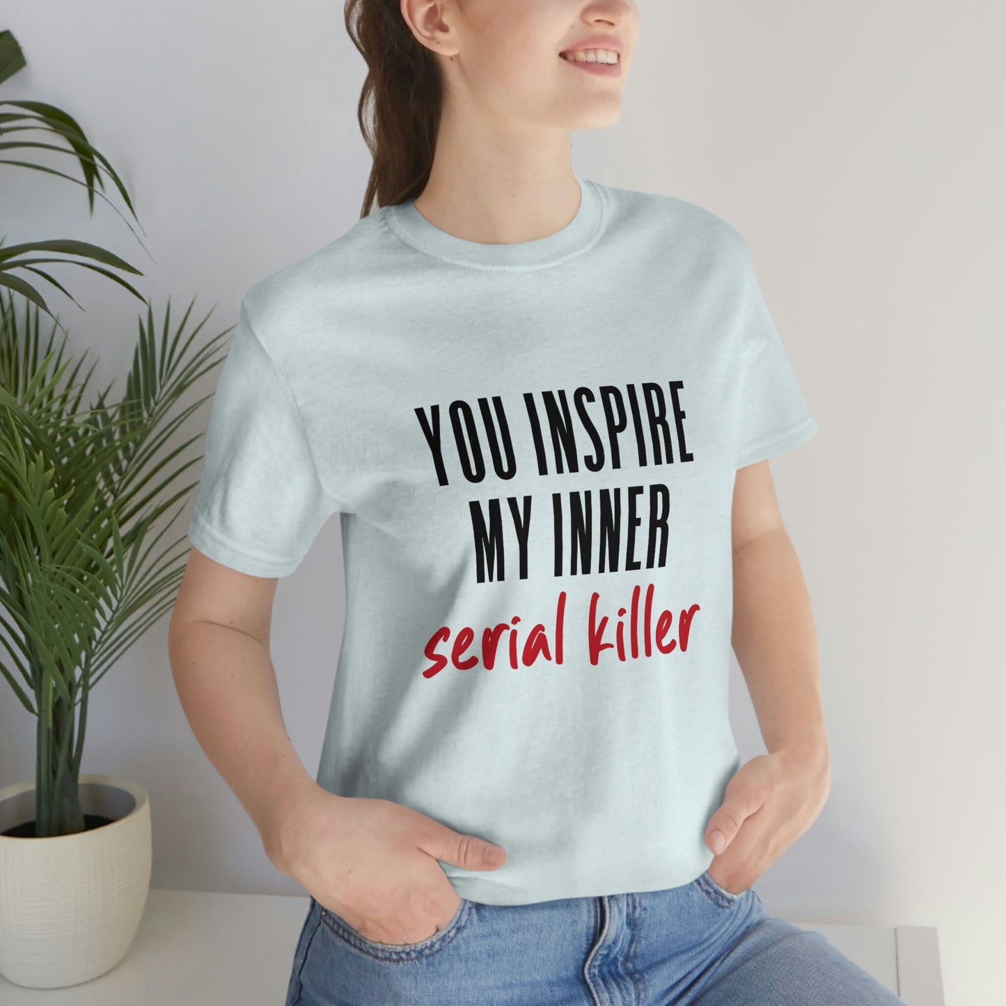 T-shirt « Tu inspires mon tueur en série intérieur », t-shirt « True Crime », t-shirts drôles, t-shirt « Meurtrier », t-shirt « Films policiers », t-shirt cadeau