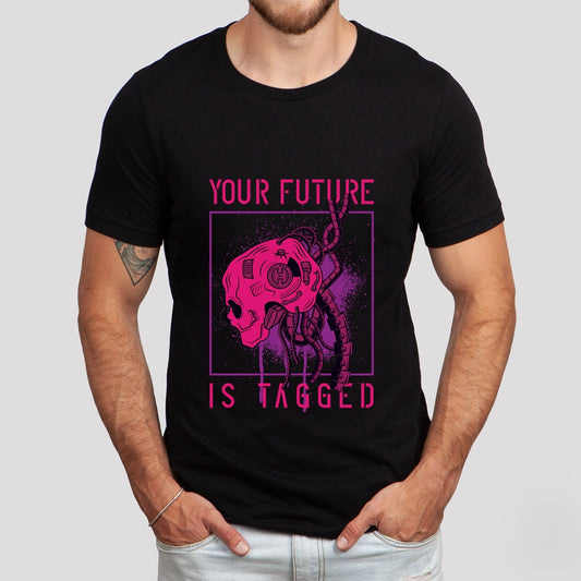 Punk T-Shirt, Cyber Shirt, Futuristisches Shirt, High Tech T-Shirt, Space T-Shirt, Neon Cyber T-Shirt, Gamer Shirts, Futuristische Streetwear