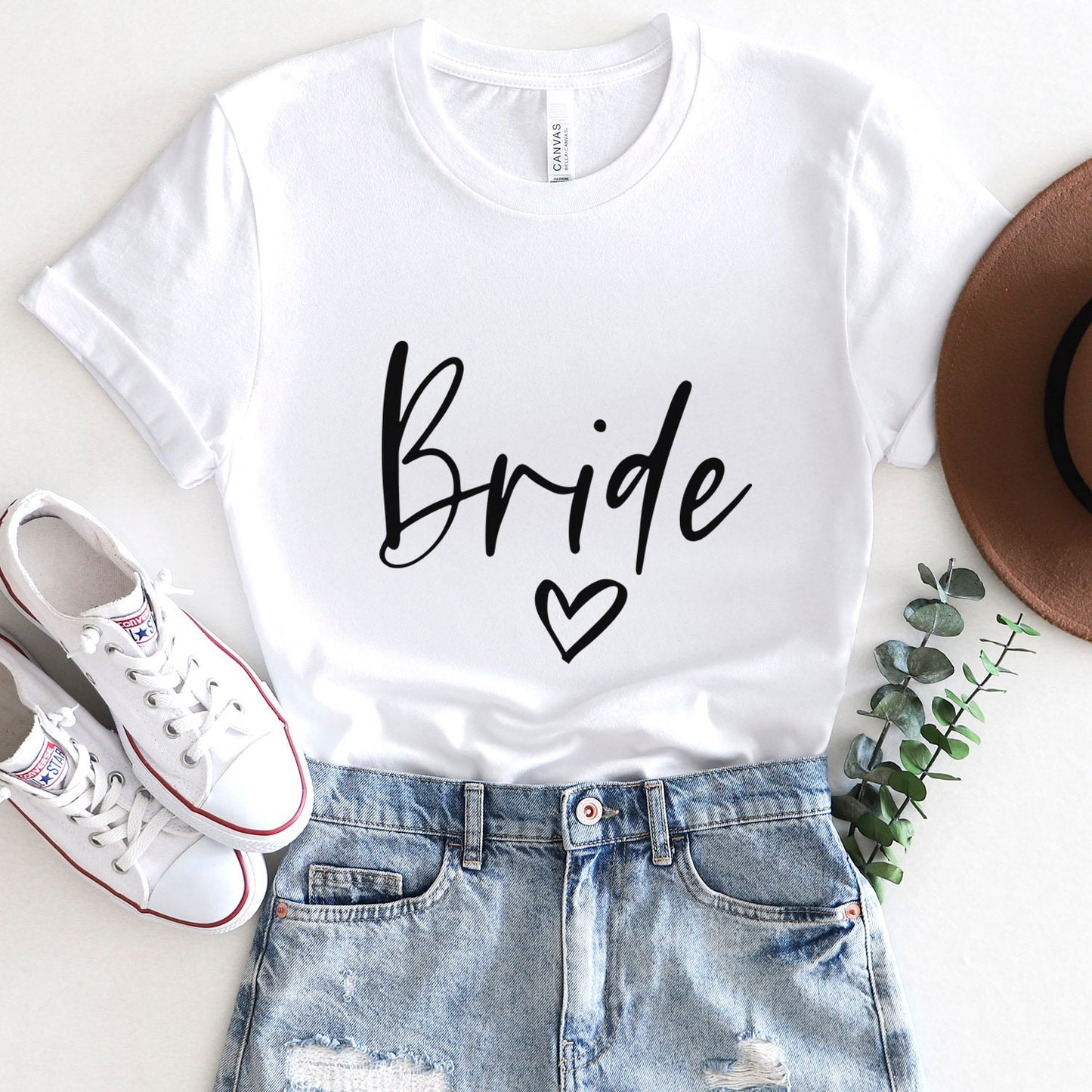 Bride T-shirt, Wedding Shirt, Bride Tee, Bridal Shower, Heart T-shirt, Bachelorette Party Shirt, Hen Night Top, Gift Shirt for Bride