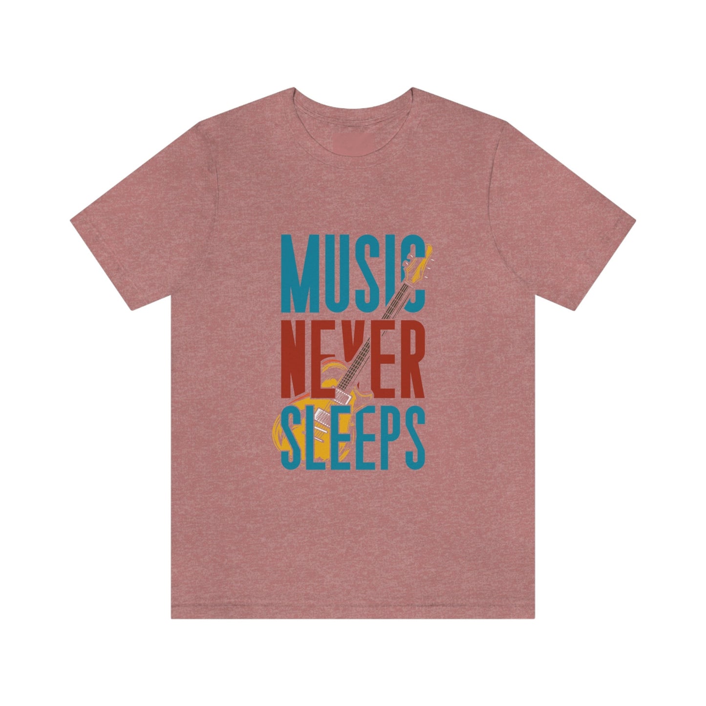 Music Never Sleeps Shirt, Rock and Roll Music T-Shirt, Guitar Shirt, Music Band Shirt, Rock Band Shirt, Gift Shirt for Music Lovers