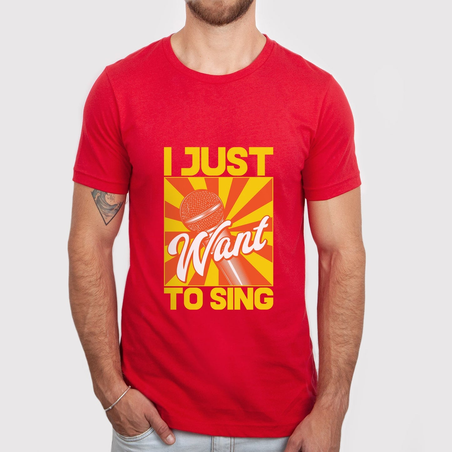 T-shirt « Je veux juste chanter », T-shirt de musique, T-shirt de microphone, T-shirt de groupe de musique, cadeau pour elle, cadeau pour lui, T-shirt pour les amateurs de musique