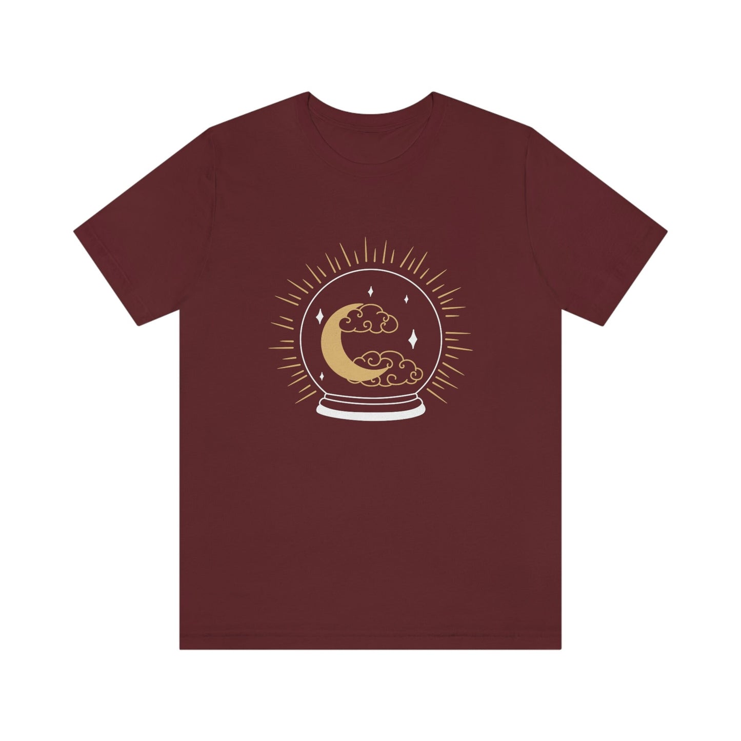 Celestial Crystal Ball T-shirt, Boho T-shirt, Inspirational T-shirt, Bohemian T-shirt, Moon and Stars T-Shirt, Gift Travel Shirt