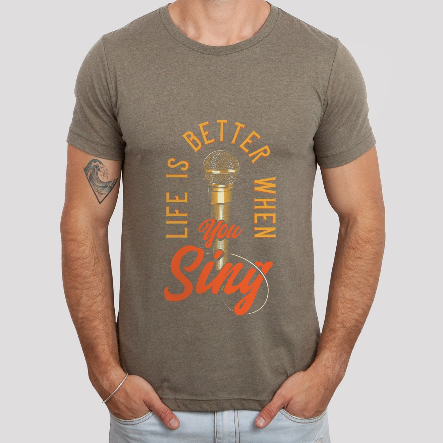 Life is Better When You Sing T-shirt, Music T-Shirt, Microphone Shirt, Music Band Shirt, Music Lovers T-shirt