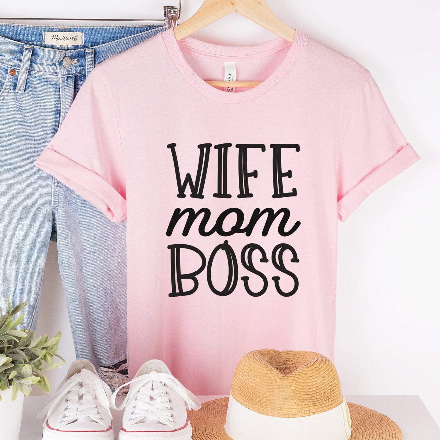 T-Shirt für Mama, Ehefrau Mama Boss T-Shirt, Geschenk Shirt für Mama, Muttertagsgeschenk Shirt, Mama Leben Shirt, Eltern Shirt
