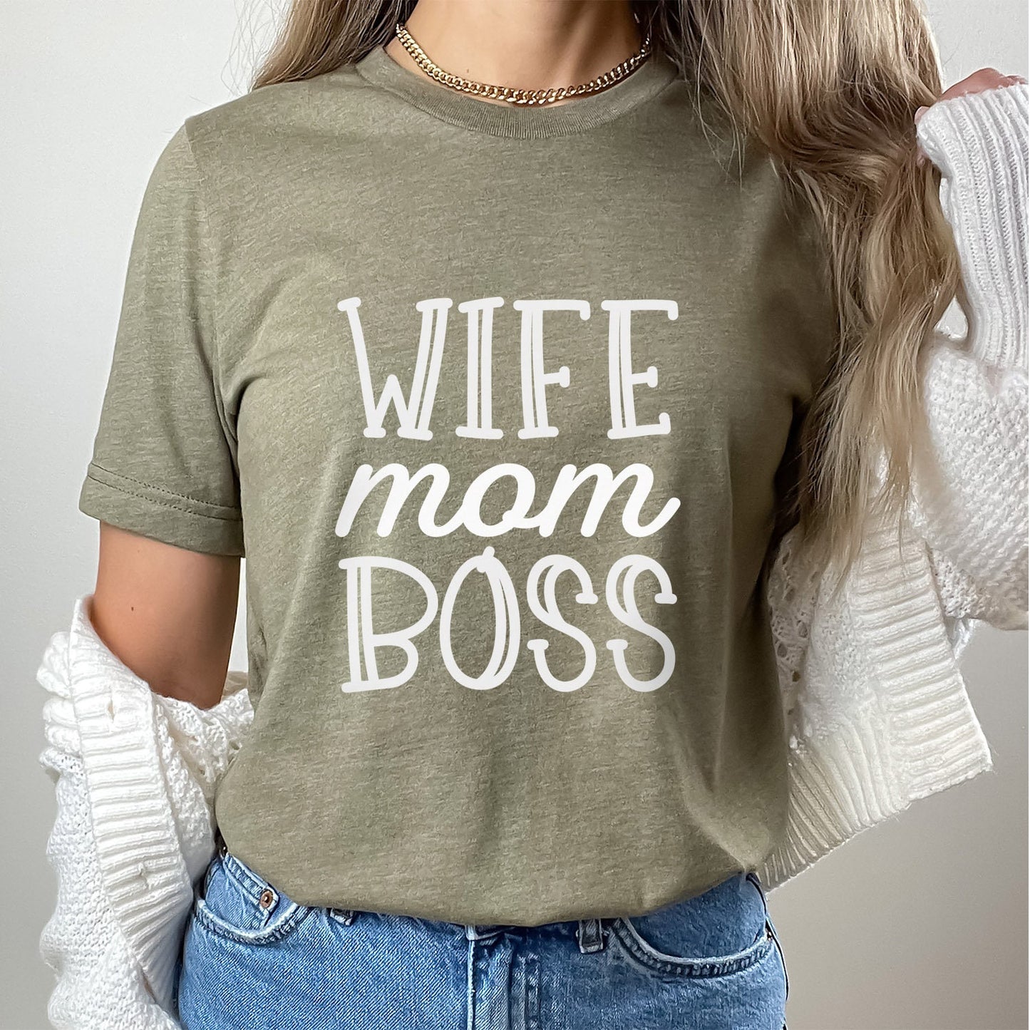 T-Shirt für Mama, Ehefrau Mama Boss T-Shirt, Geschenk Shirt für Mama, Muttertagsgeschenk Shirt, Mama Leben Shirt, Eltern Shirt