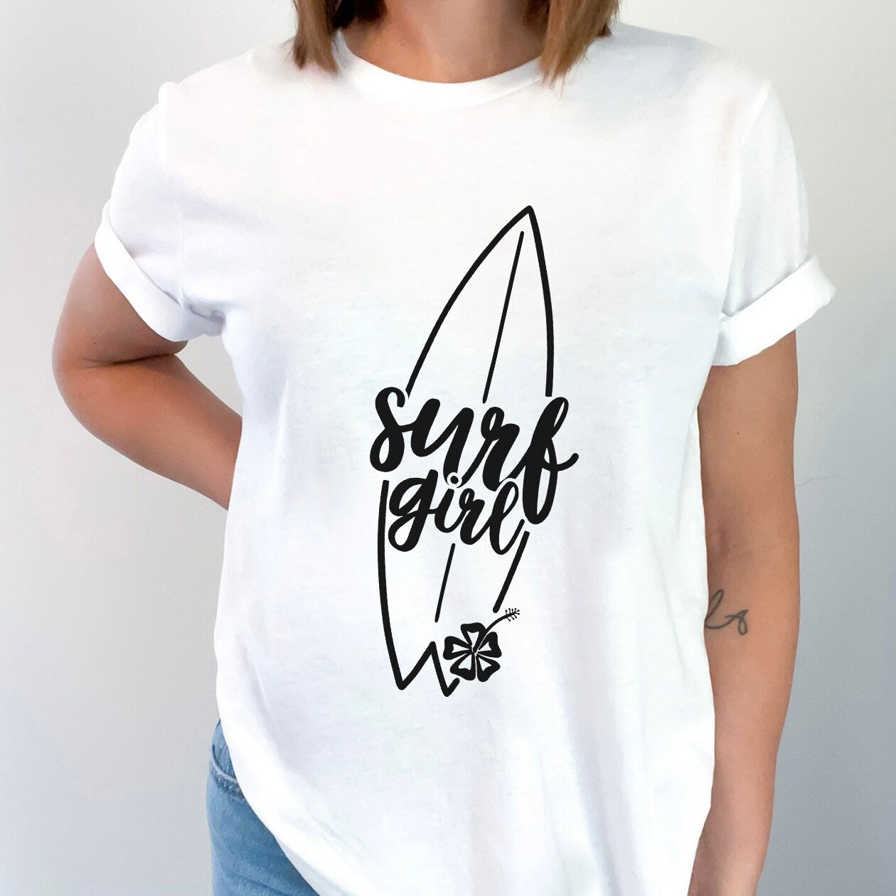 Surf Girl T-shirt, Summer Shirt, Beach Shirt, Summer T-shirt, Surfer T-shirt, Cool Summer Shirt, Vacation Shirt, Surf Lover Gift Shirt