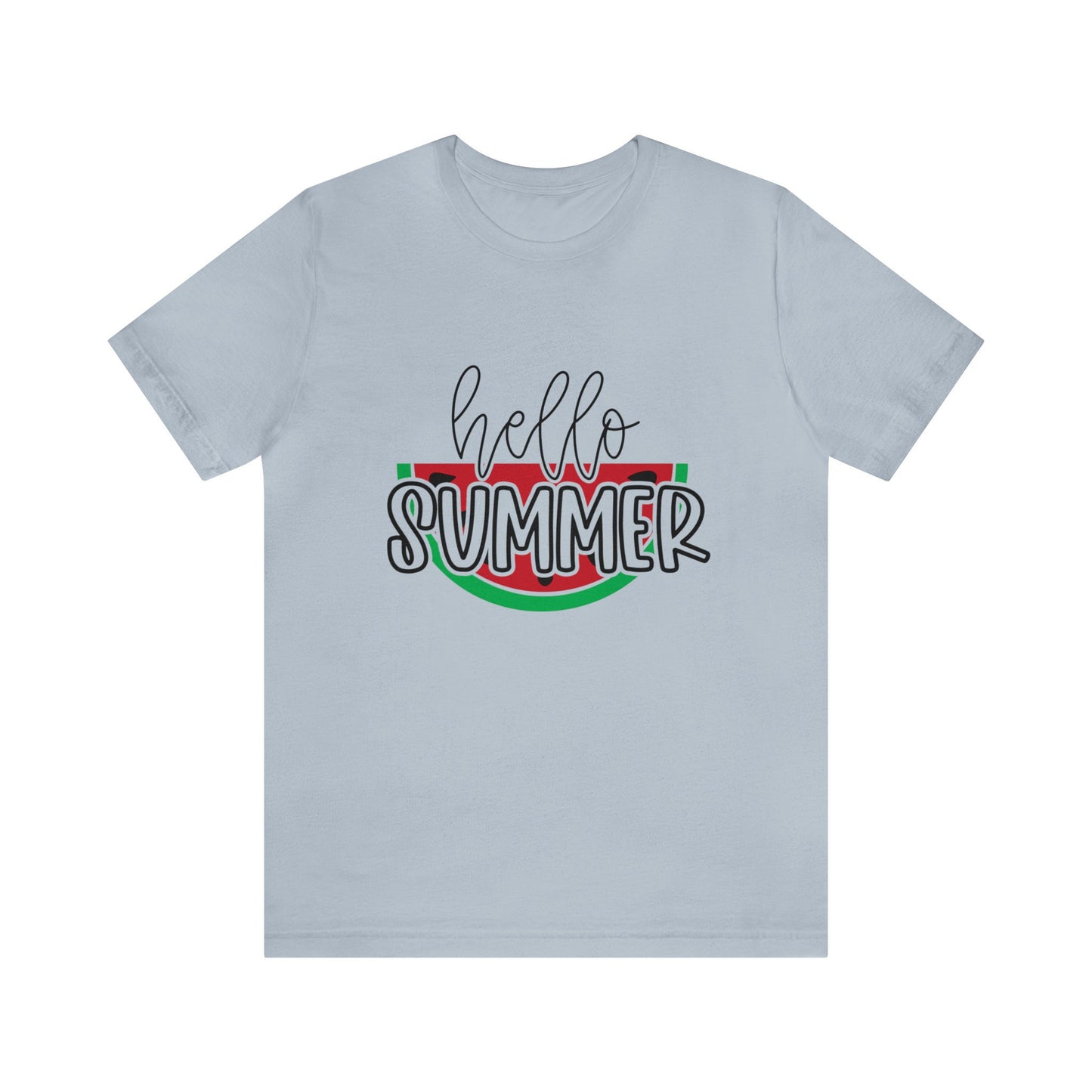 Hello Summer T-shirt, Watermelon T-shirt, Beach Shirt, Summer Shirt, Vacation Shirt, Sun and Beach Shirt, Holiday Gift Shirt