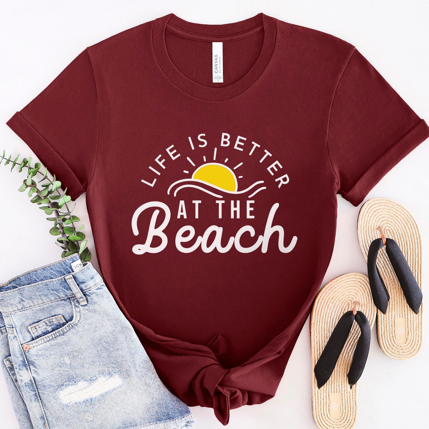 Sommer-Shirt, Life is Better at the Beach T-Shirt, Strand-Shirt, Sommer-T-Shirt, Cooles Sommer-T-Shirt, Urlaubs-Shirt, Shirt für Frauen