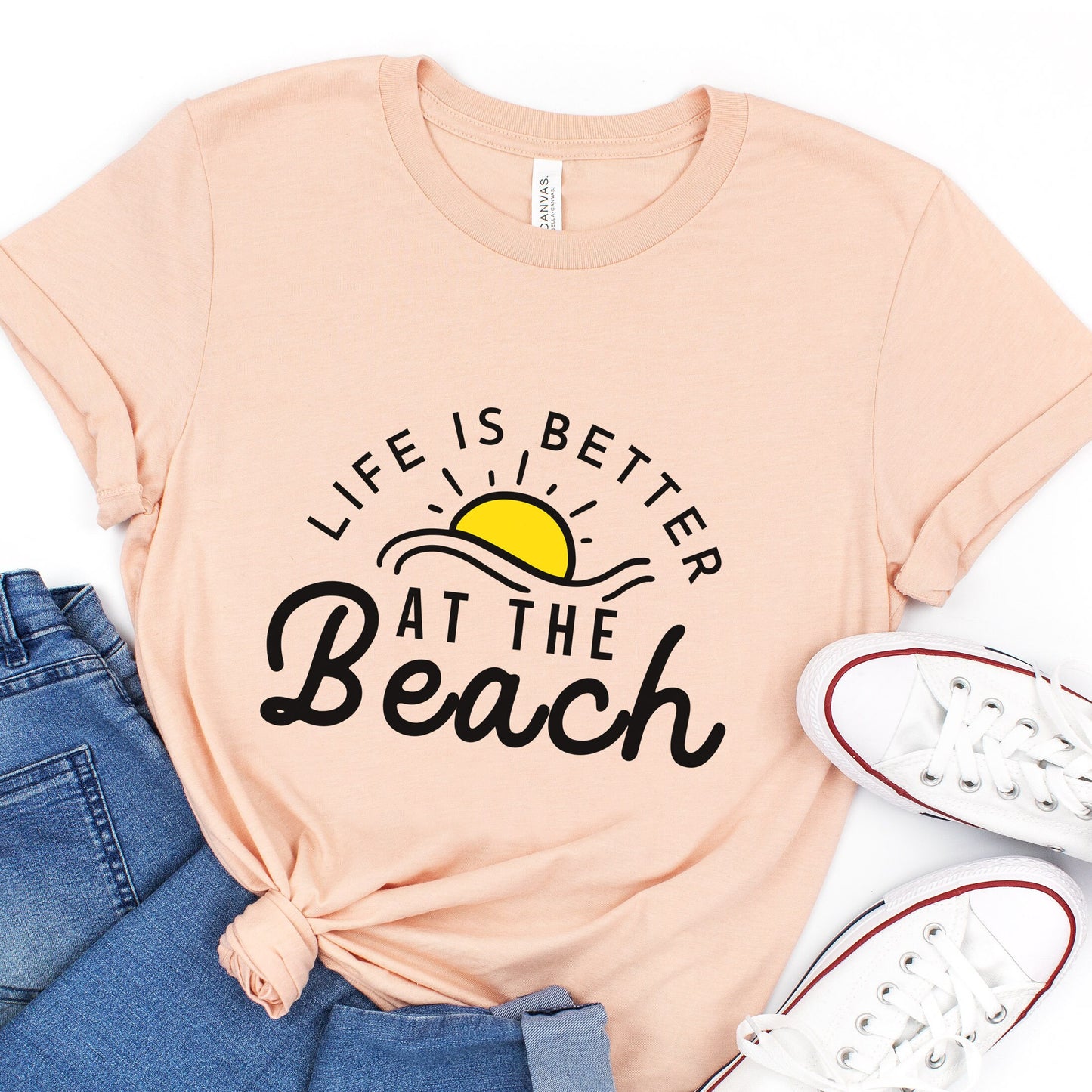 Sommer-Shirt, Life is Better at the Beach T-Shirt, Strand-Shirt, Sommer-T-Shirt, Cooles Sommer-T-Shirt, Urlaubs-Shirt, Shirt für Frauen