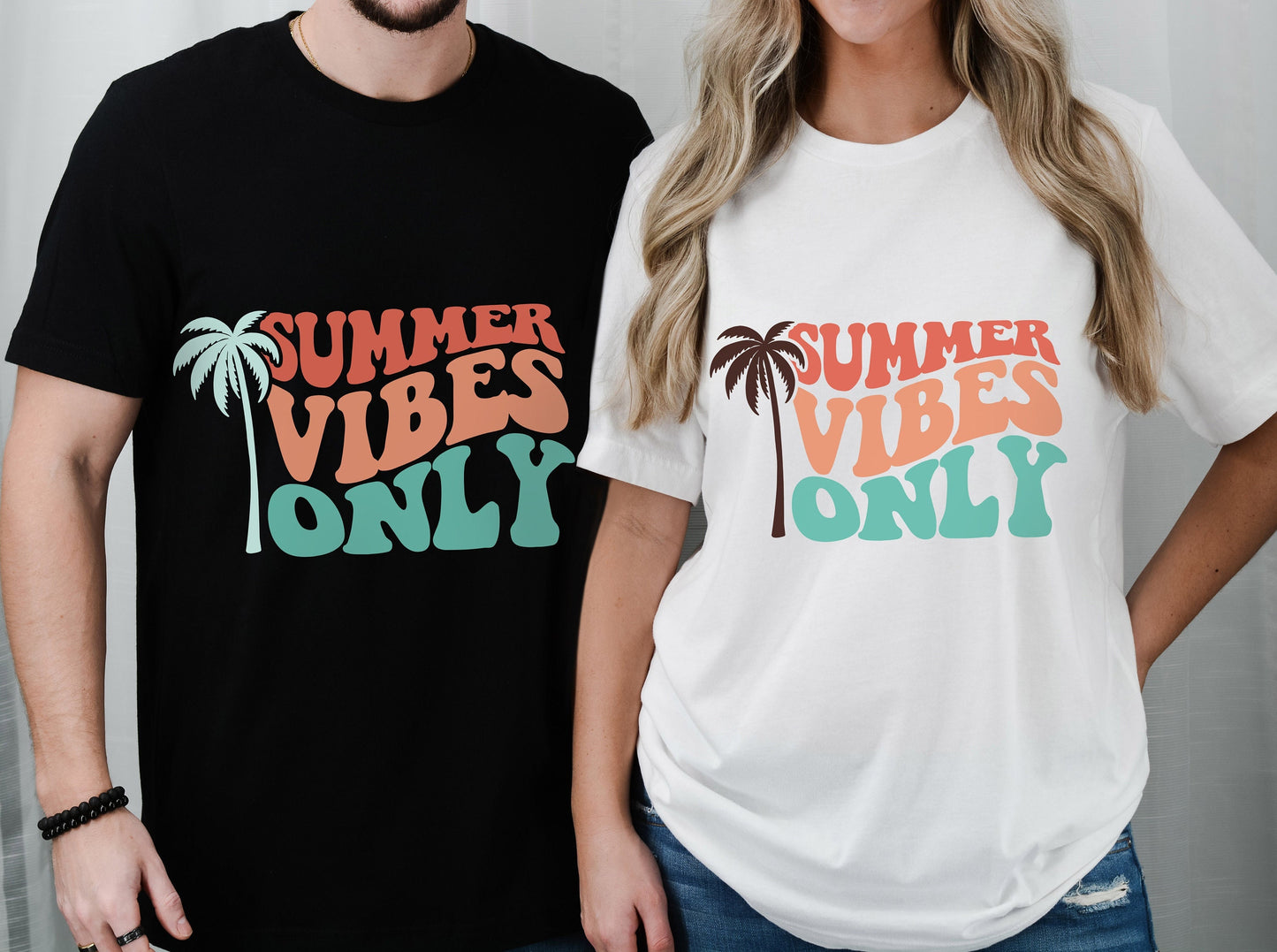 Summer Vibes Only Shirt, Retro Shirts, Sommer T-Shirt, Sommer Shirts, Strand Shirts für Frauen, Urlaubs Shirt