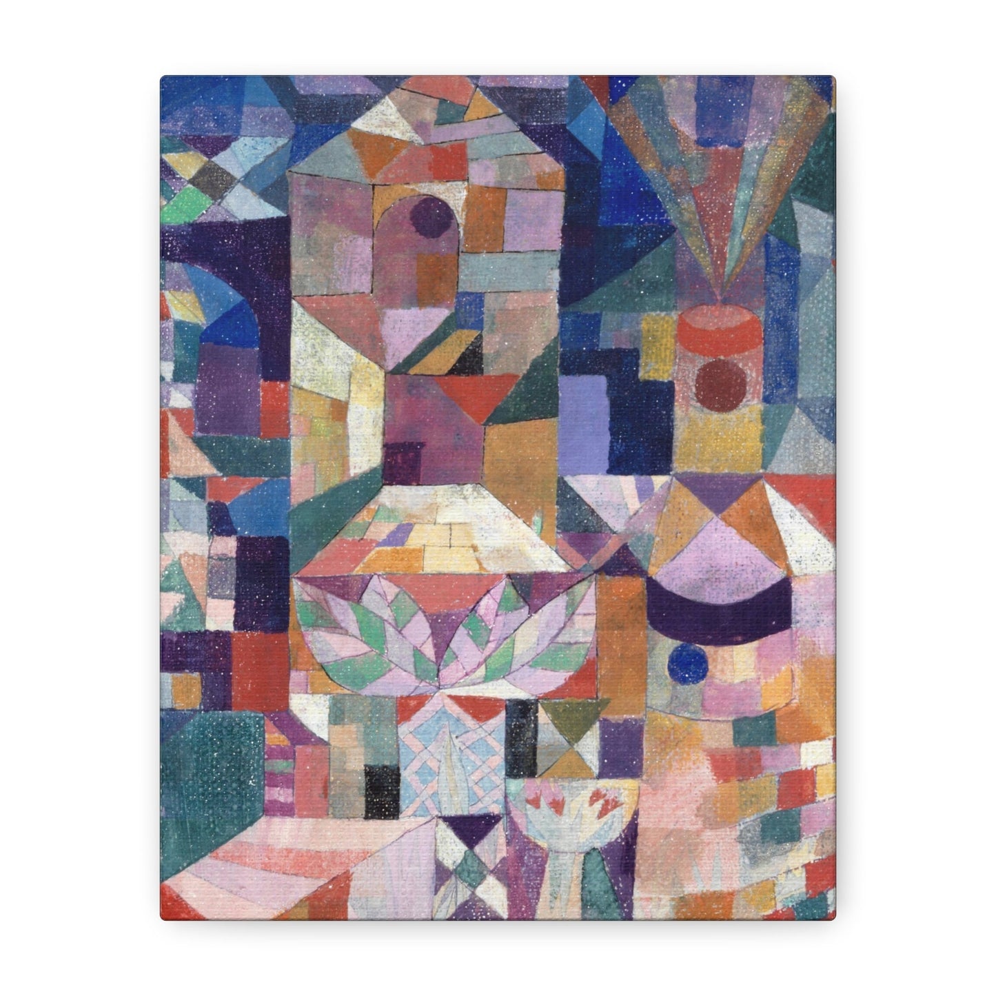 Paul Klee Burggarten Stretched Canvas Wall Art, Paul Klee Reproduction Print, Paul Klee Painting Ready to Hang Canvas, Abstract Wall Art