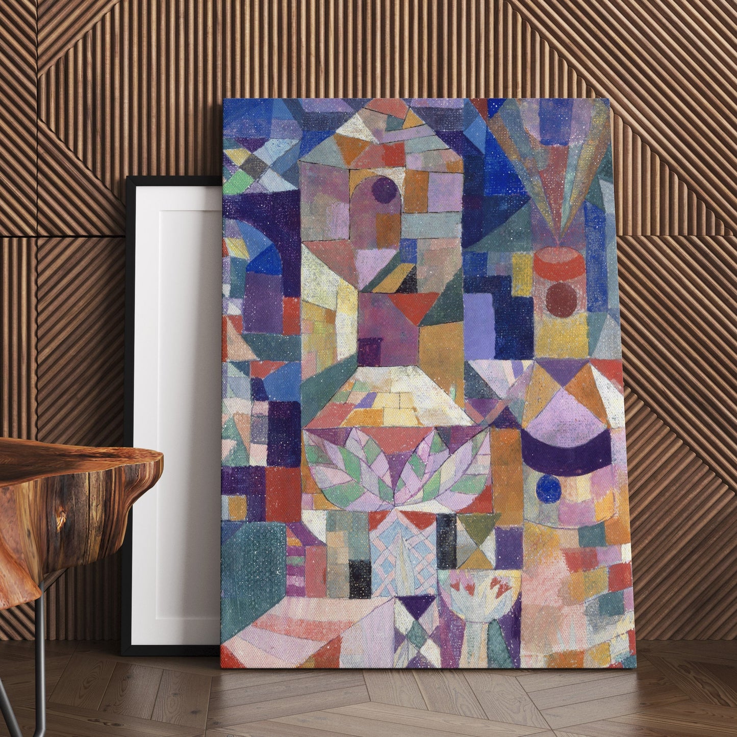 Paul Klee Burggarten Stretched Canvas Wall Art, Paul Klee Reproduction Print, Paul Klee Painting Ready to Hang Canvas, Abstract Wall Art
