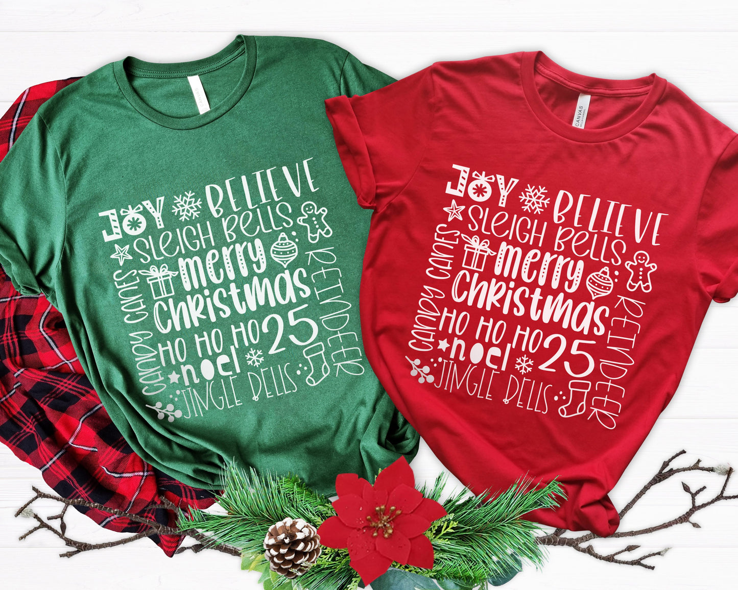 Weihnachts-T-Shirt, Weihnachts-T-Shirt, Weihnachts-T-Shirt, Rentier-Shirt, Weihnachts-Geschenk-Shirt, Frohe Weihnachten Winter-Shirt