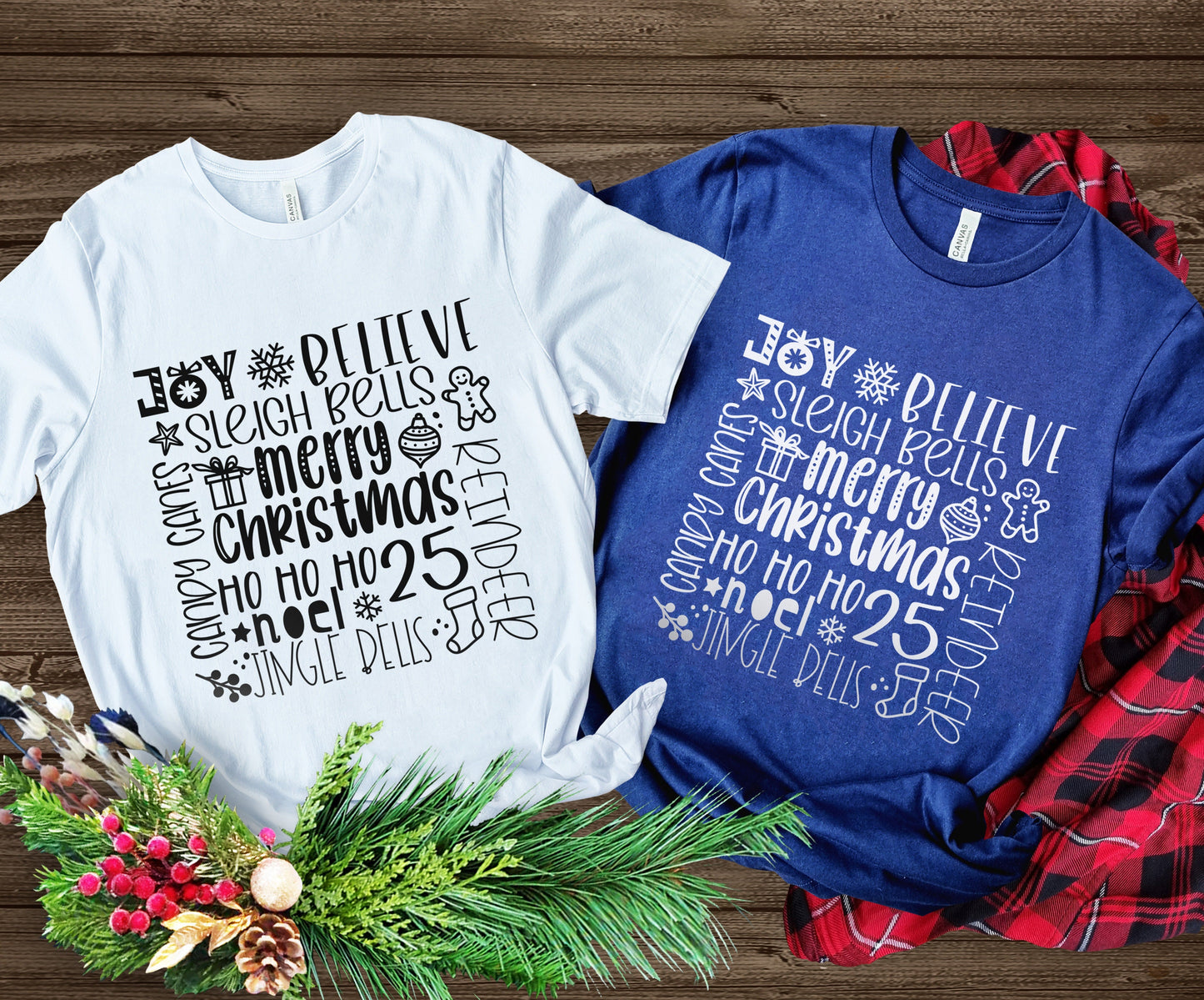 Weihnachts-T-Shirt, Weihnachts-T-Shirt, Weihnachts-T-Shirt, Rentier-Shirt, Weihnachts-Geschenk-Shirt, Frohe Weihnachten Winter-Shirt