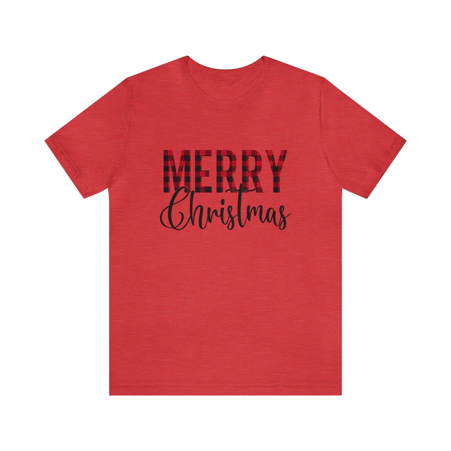 Weihnachts-T-Shirt mit kariertem Muster, Frohe Weihnachten, Weihnachts-T-Shirt, Weihnachts-T-Shirt, Weihnachts-Weihnachtsmann-Geschenk-Shirt