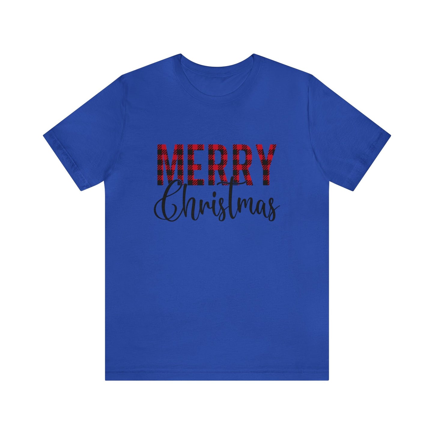 Weihnachts-T-Shirt mit kariertem Muster, Frohe Weihnachten, Weihnachts-T-Shirt, Weihnachts-T-Shirt, Weihnachts-Weihnachtsmann-Geschenk-Shirt