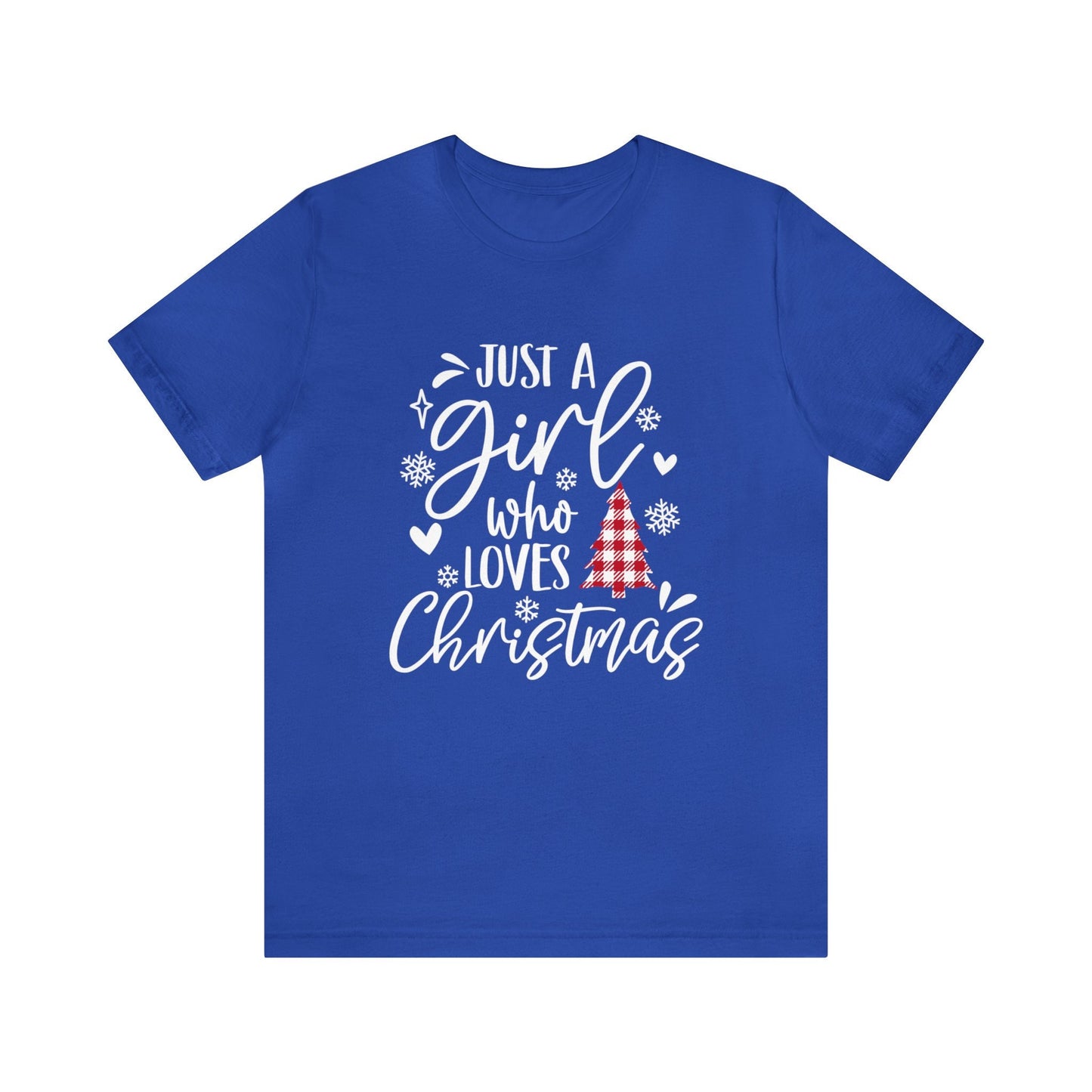 Weihnachtsgeschenk T-Shirt, Feiertags-Shirt, Weihnachts-T-Shirt, Just a Girl who loves Christmas Holiday Gift Shirt, Frohe Weihnachten Shirt