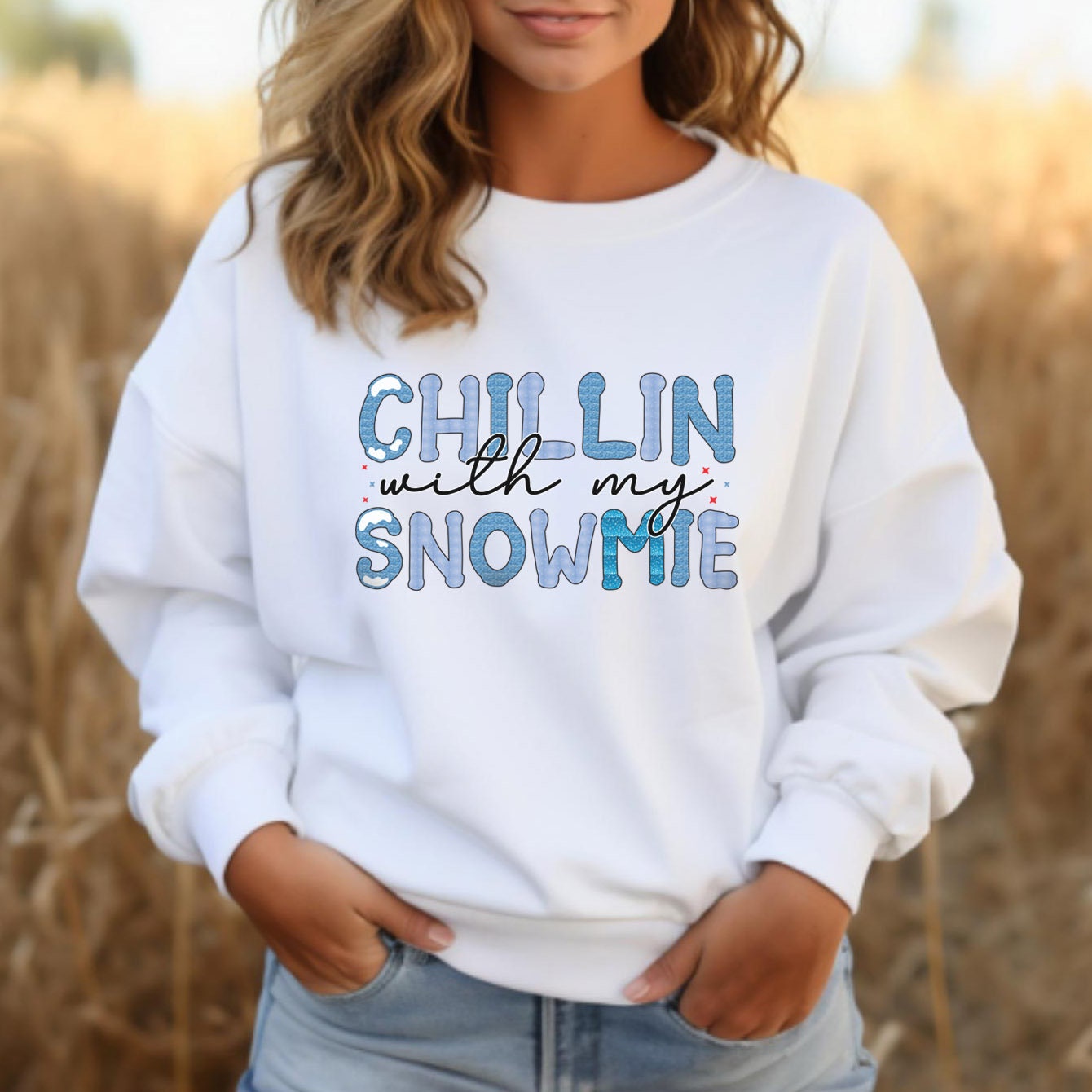 Chillin with My Snowmies Schnee Sweatshirt, Weihnachtsgeschenk Shirt, Winterferien Weihnachten Unisex Geschenk Sweatshirt, Geschenk für Sie, Geschenk für Ihn