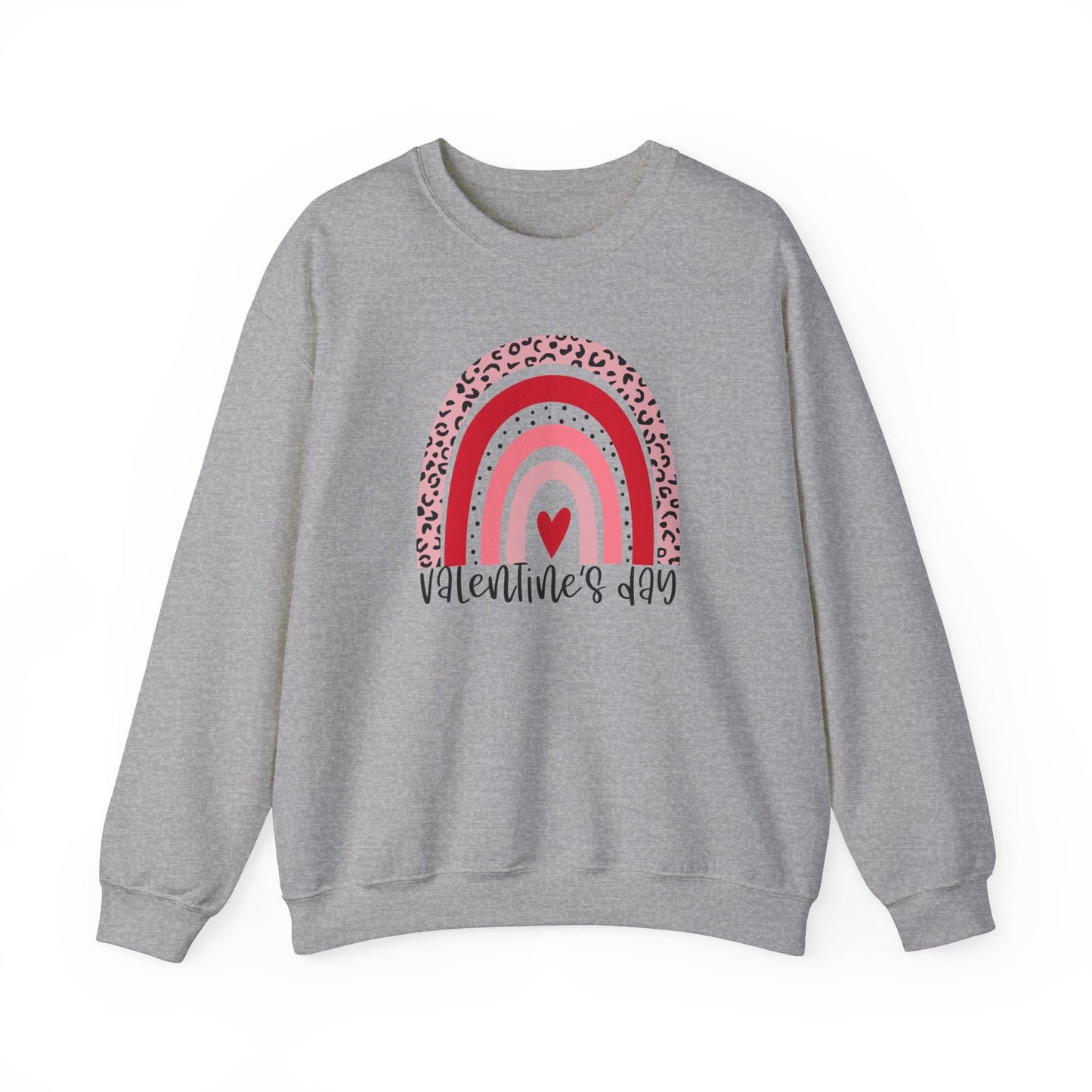 Valentine's Day Rainbow Sweatshirt, Valentines Day Gift Shirt with Heart, Valentines Day Rainbow Shirt For Woman, Heart Valentines Day Shirt