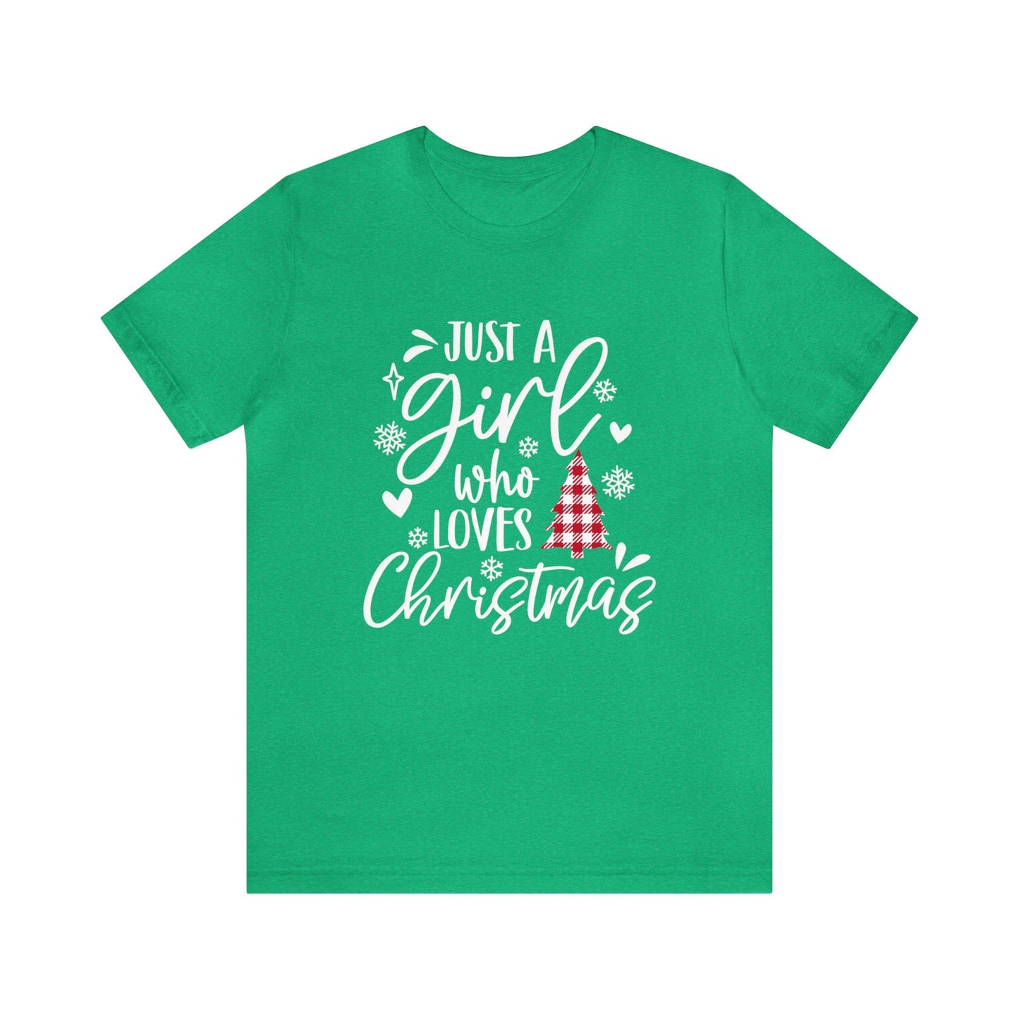 Weihnachtsgeschenk T-Shirt, Feiertags-Shirt, Weihnachts-T-Shirt, Just a Girl who loves Christmas Holiday Gift Shirt, Frohe Weihnachten Shirt