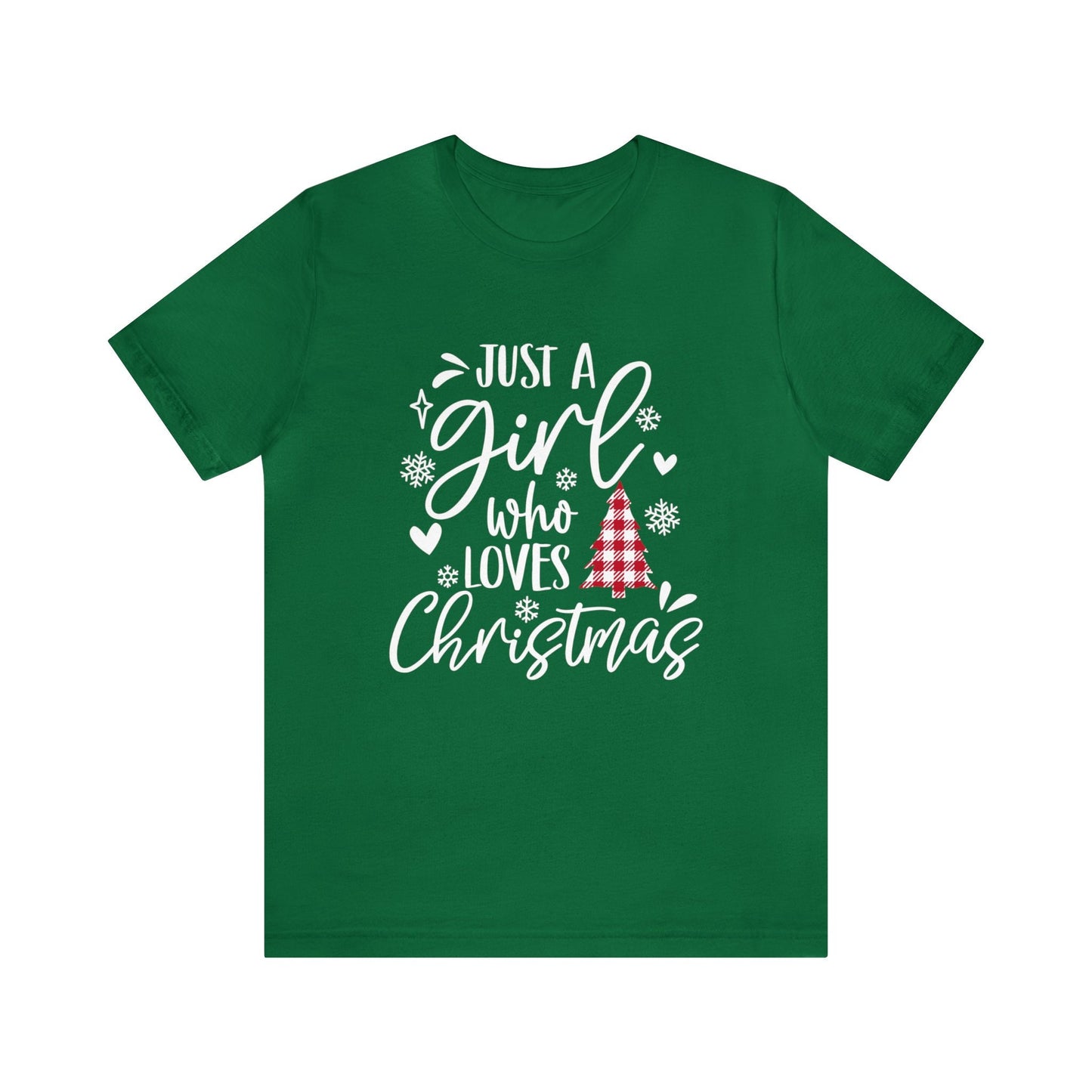 Weihnachtsgeschenk T-Shirt, Feiertags-Shirt, Weihnachts-T-Shirt, Just a Girl who loves Christmas Holiday Gift Shirt, Frohe Weihnachten Shirt