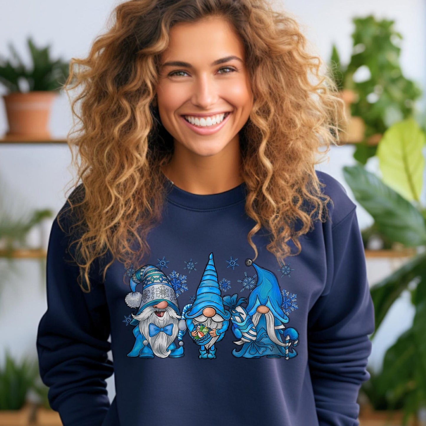 Winter Gnomes Christmas Sweatshirt, Christmas Gnomes Shirt, Holidays Cute Elfs Gift Sweatshirt, Xmas Unisex Gift Sweatshirt, Gift for Her
