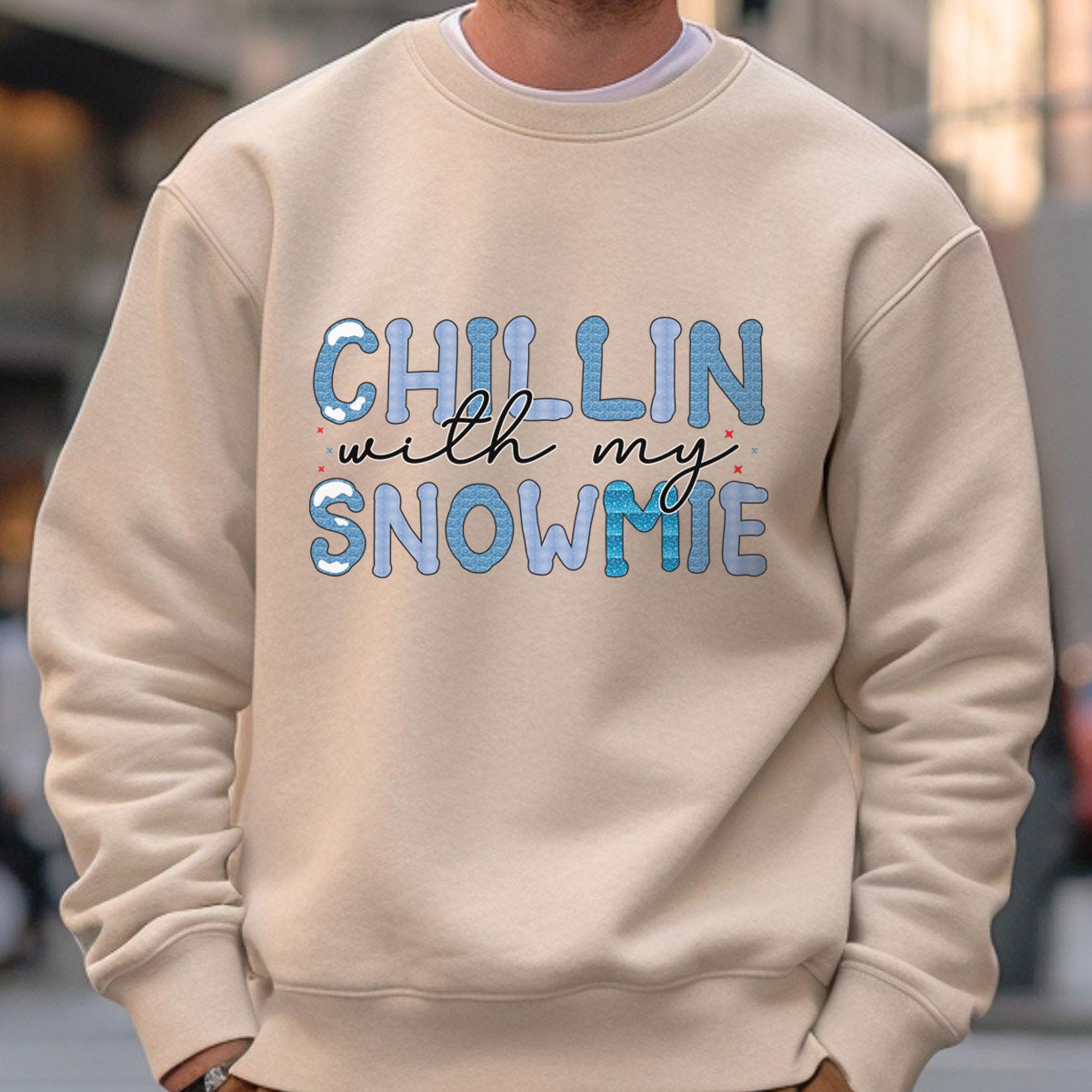 Chillin with My Snowmies Schnee Sweatshirt, Weihnachtsgeschenk Shirt, Winterferien Weihnachten Unisex Geschenk Sweatshirt, Geschenk für Sie, Geschenk für Ihn