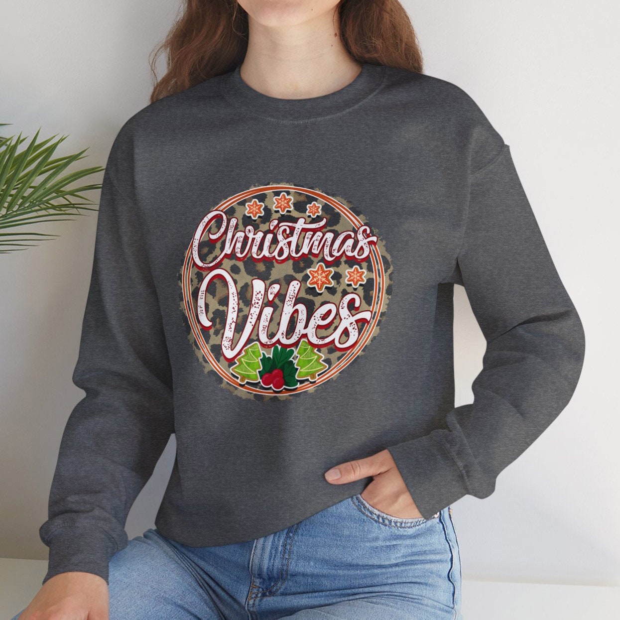 Christmas Vibes Sweatshirt, Christmas Long Sleeves Shirt, Holidays Gift Sweatshirt, Winter Sweatshirt, Xmas Unisex Gift Sweatshirt