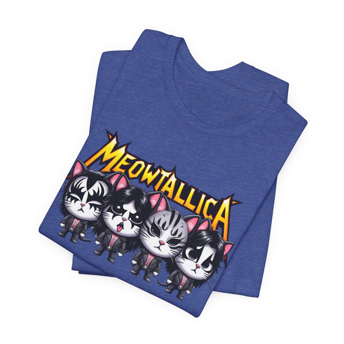 T-shirt Meowtallica Cats, T-shirt drôle de chat, T-shirt Rocker Cats, T-shirt cadeau pour amoureux des chats, T-shirt drôle de parodie de Metallica, T-shirt cadeau pour propriétaire de chat