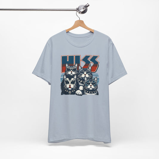 T-shirt Rocker Cats Hiss, chemise mignonne de chatons rockers, t-shirt de parodie de baiser drôle de Rockstars, t-shirt de chat humoristique, t-shirt cadeau pour amoureux des chats
