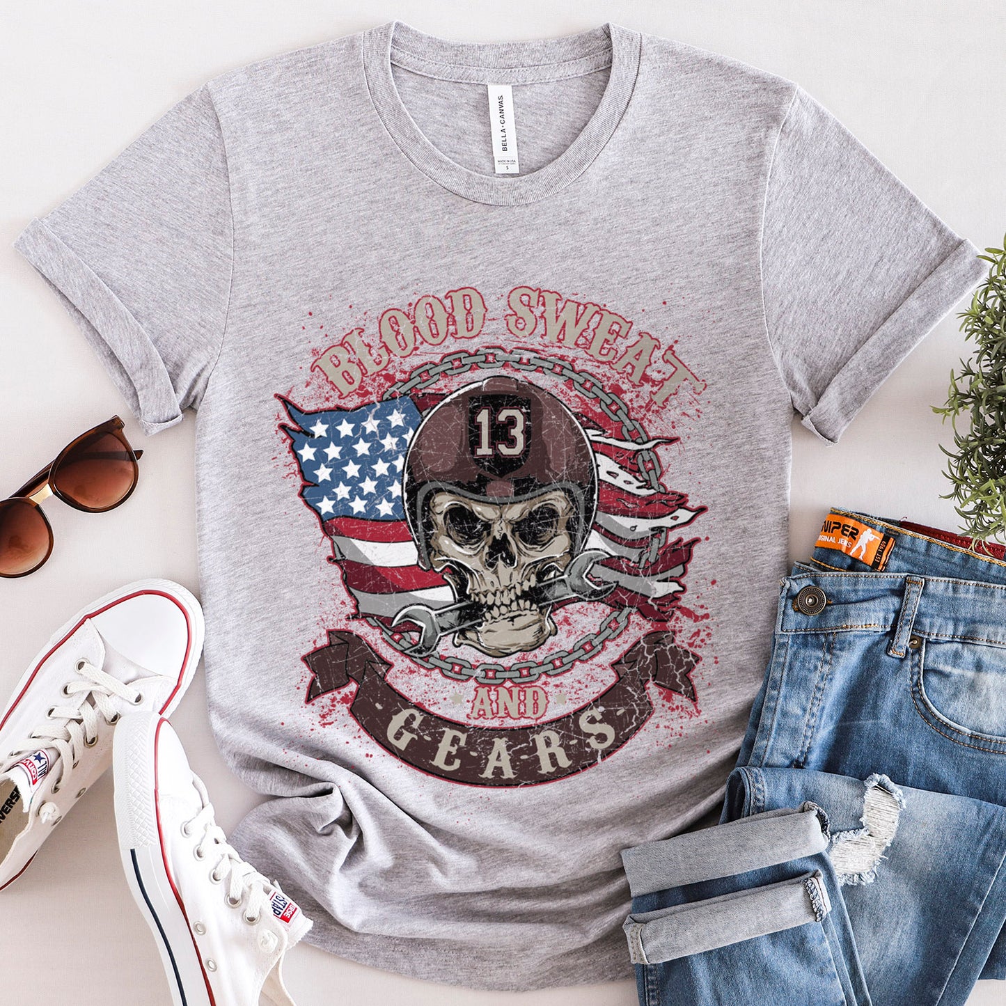 Blood Sweat and Gear Motorcycle T-shirt
