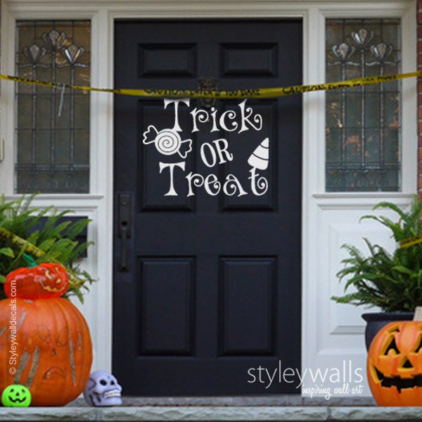 Halloween Wall Decal, Trick or Treat Wall Decal, Sweets Wall Sticker, Trick or Treat Wall Sticker, Halloween Wall Decor for Home