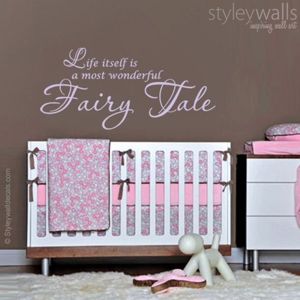 Fairy Tale Wall Decal, Fairy Vinyl Lettering Wall Decal, Girls Bedroom Wall Decal, Fairy Wall Decal, Fairy Wall Decor Sticker