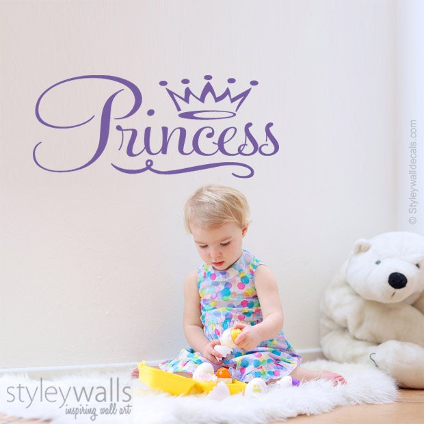 Princess Wall Decal, Fairy Tale Wall Decal, Princess Vinyl Lettering Wall Decal, Girls Bedroom Wall Decal, Princess Wall Quote Nursery Decal