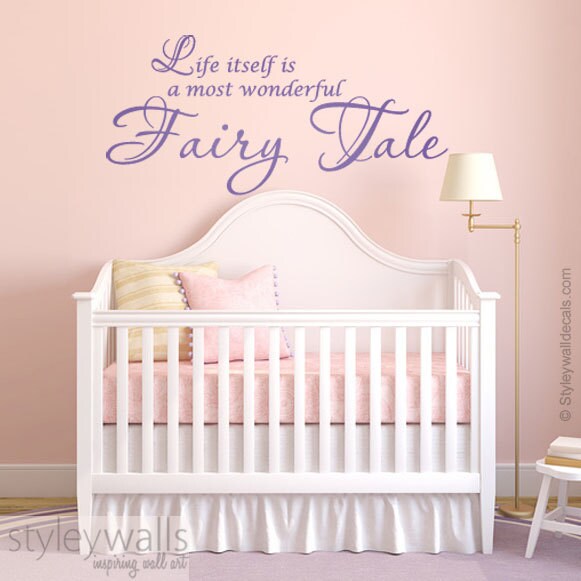 Fairy Tale Wall Decal, Fairy Vinyl Lettering Wall Decal, Girls Bedroom Wall Decal, Fairy Wall Decal, Fairy Wall Decor Sticker