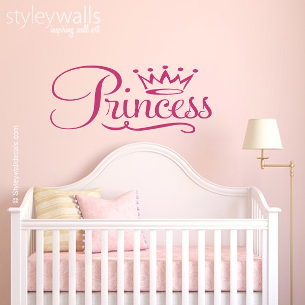 Princess Wall Decal, Fairy Tale Wall Decal, Princess Vinyl Lettering Wall Decal, Girls Bedroom Wall Decal, Princess Wall Quote Nursery Decal