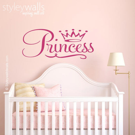 Wandtattoo Prinzessin, Wandtattoo Märchen, Wandtattoo Prinzessin Vinyl Schriftzug, Wandtattoo Mädchen Schlafzimmer, Wandtattoo Prinzessin Zitat Kinderzimmer