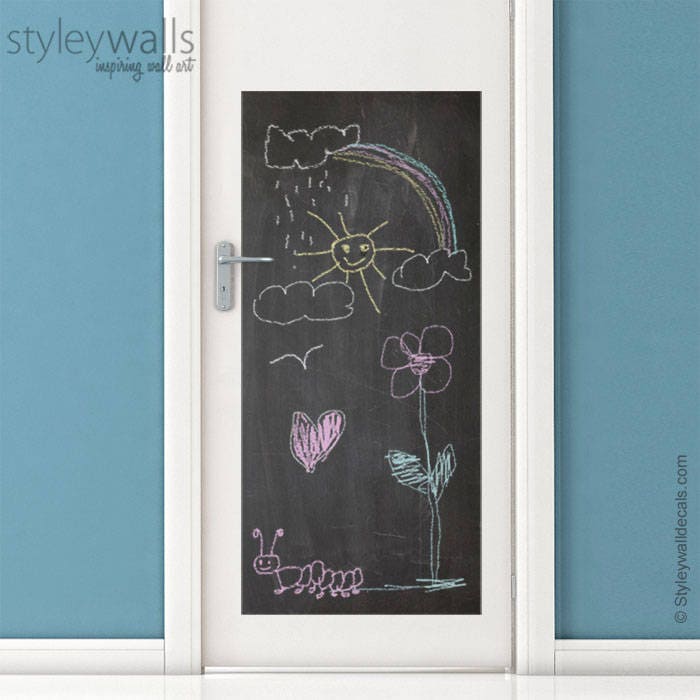 Chalk Board Wall Decal, Chalkboard Wall Decal, Chalkboard Organizer Wall Sticker, Blackboard Chalkboard Sticker Kitchen Home Office Decor