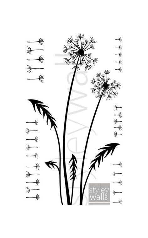 Autocollant mural pissenlit, autocollant mural souhaits pissenlit, autocollant pour la maison pissenlit, autocollant mural pissenlit décoration intérieure, pissenlit emporté par le vent