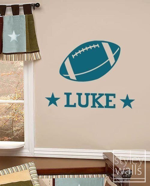 Football Personalized Vinyl Wall Decal