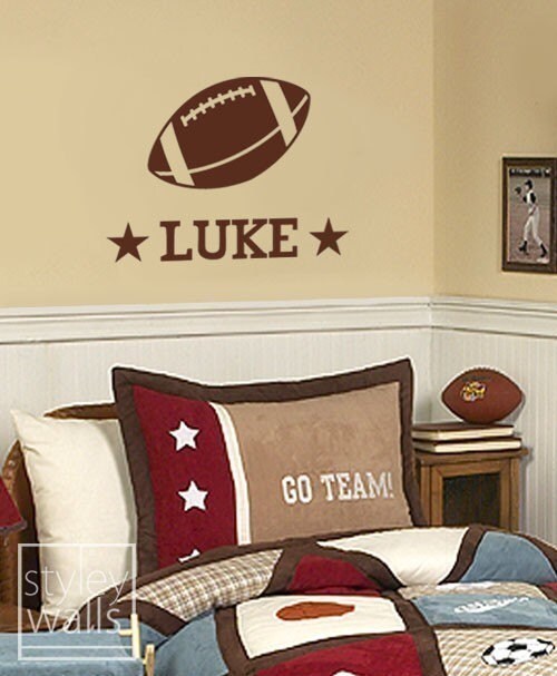 Football Personalized Vinyl Wall Decal