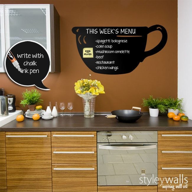Kitchen Chalkboard Wall Decal Chalk Board Food Menu Wall Decal Vinyl Wall Decal Gift Chalkboard Decals Kitchen Chalkboard Wall Stickers