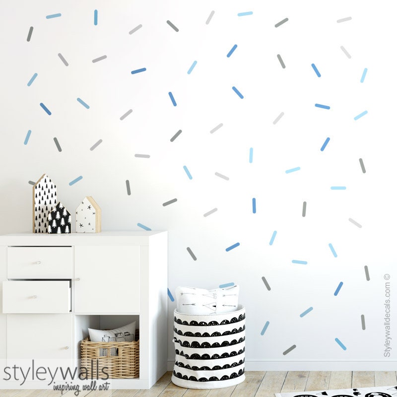 Sprinkles Wall Decal, Confetti Wall Decal, Colorful Confetti Wall Decal, Confetti Pattern Wall Decor, Modern Nursery Kids Room Wall Decals
