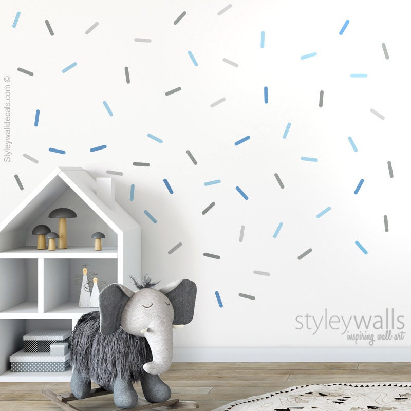 Sprinkles Wall Decal, Confetti Wall Decal, Colorful Confetti Wall Decal, Confetti Pattern Wall Decor, Modern Nursery Kids Room Wall Decals