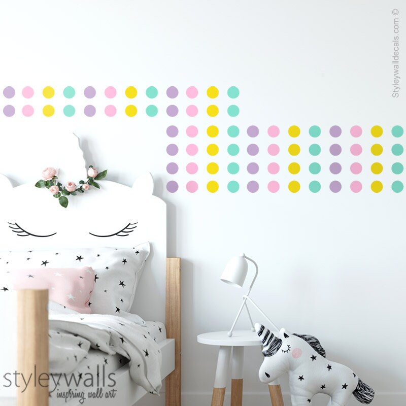 Polka Dots Wall Decal, Confetti Wall Decal, Colorful Dots Pattern Wall Decal, Confetti Dots Wall Decor, Nursery Kids Room Wall Decals
