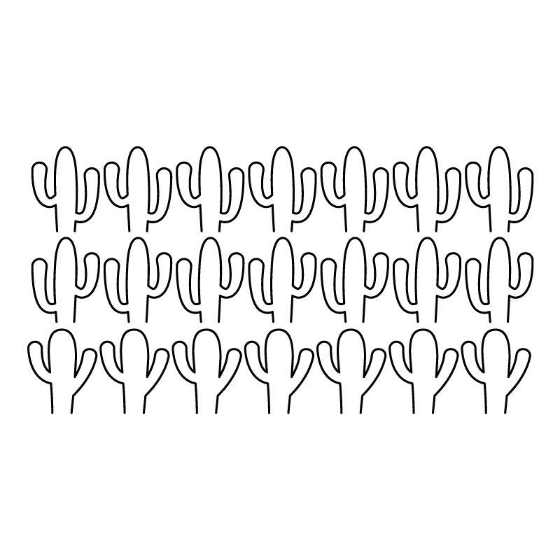 Cactus Wall Decal, Cacti Wall Decal, Cactus Pattern Wall Decal, Cactus Lines Wall Decor, Cactus Room Decor, Nursery Kids Room Wall Decals