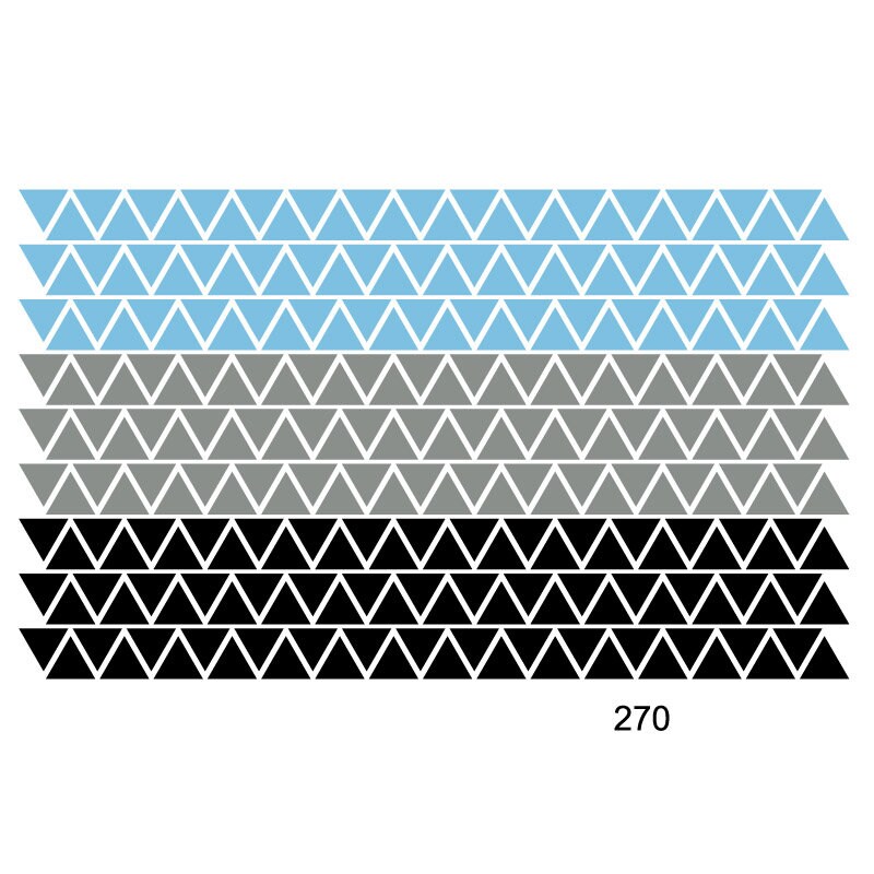 Triangles Wall Decal, Triangles Pattern Wall Sticker, Triangle Wall Decor, Geometric Shapes, Nursery Kids Room Wall Decal, Triangles Nursery