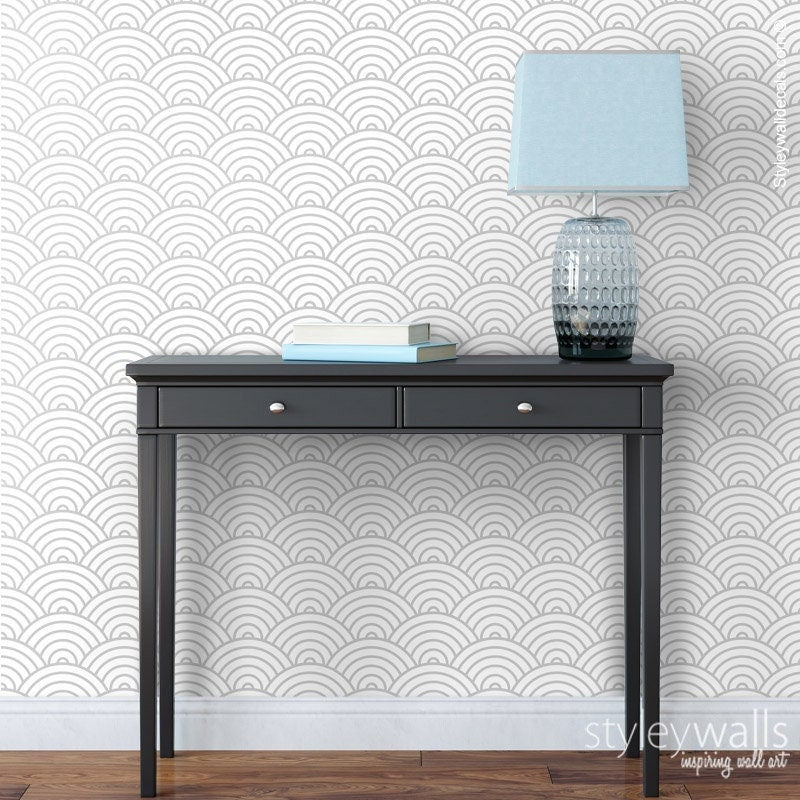 Line Waves Wallpaper, Geometric Abstract Wallpaper, Waves Wallpaper, Waves Pattern Wallpaper Fabric Peel and Stick, Self Adhesive