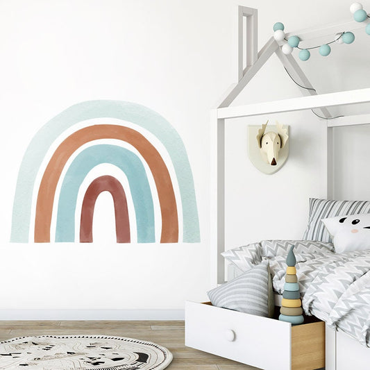 Pastellfarbener Regenbogen Wandtatto, Regenbogen Wandtatto für Kinderzimmer, Regenbogen Wanddeko fürs Kinderzimmer, Wandtattoa fürs Spielzimmer